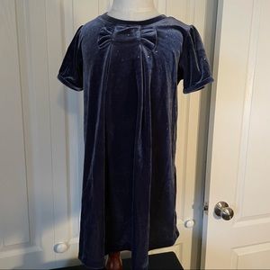 Dark blue, velvet sparkled dress